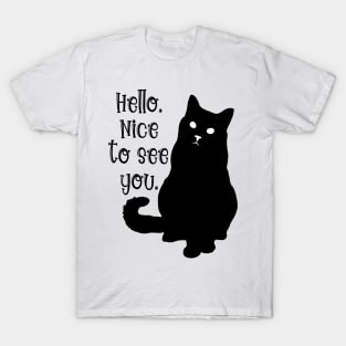 Black Cat Welcome T-Shirt